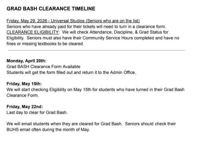 Grad Bash Clearance
