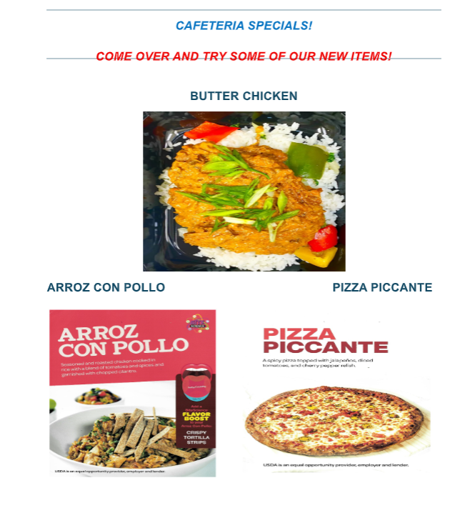 Cafeteria Specials
