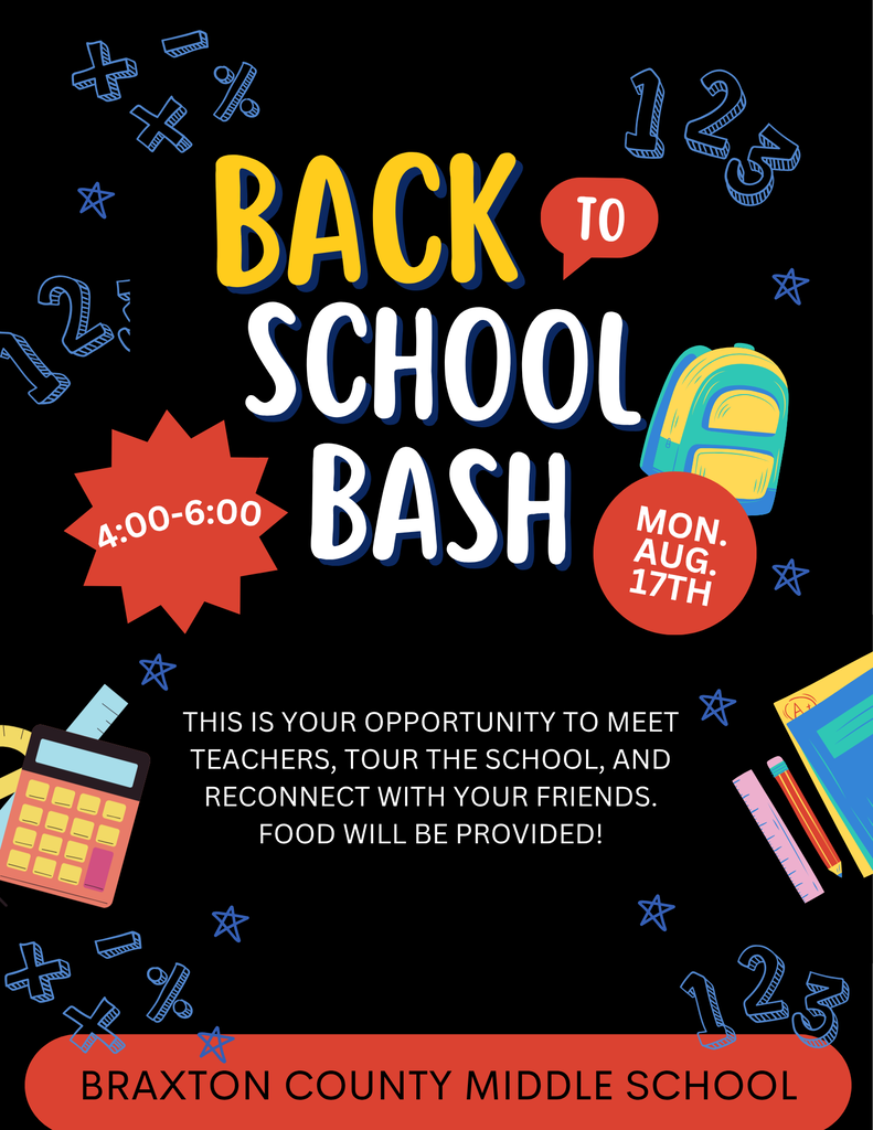 BCMS Back to School Bash August 17th 4-6pm