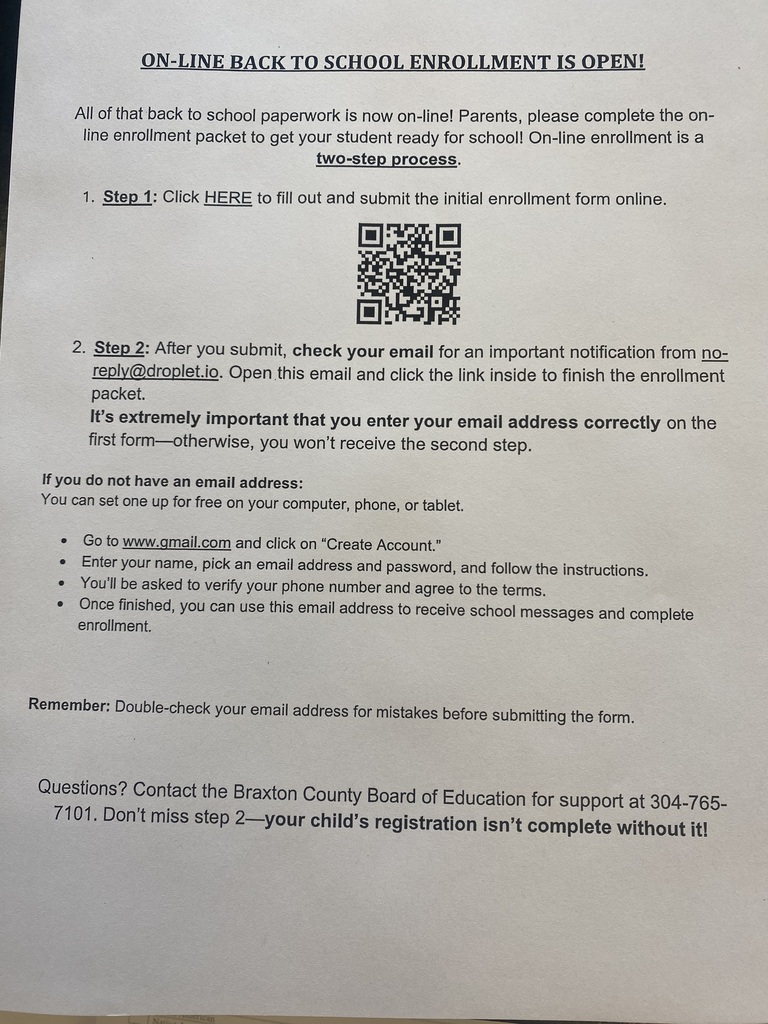 Back to school online registration