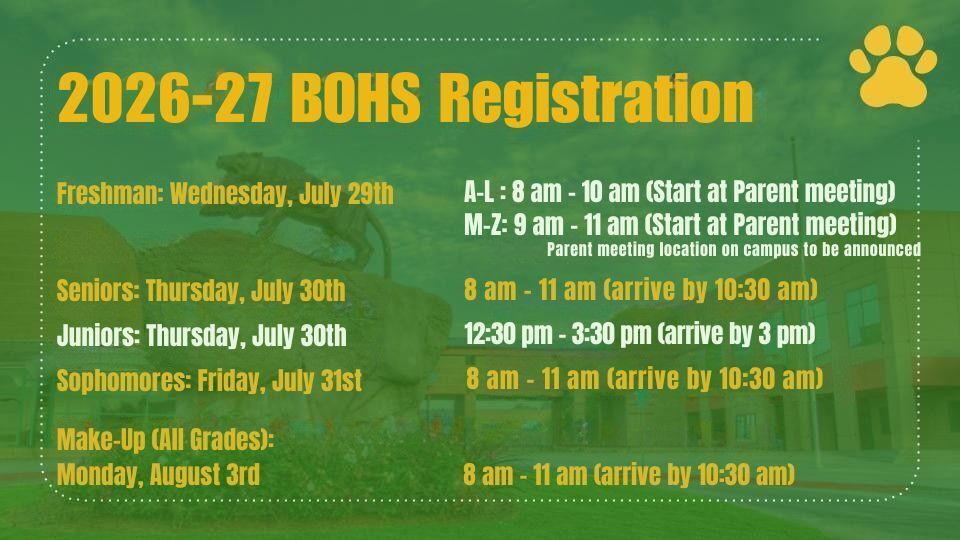 schedule for summer 2026