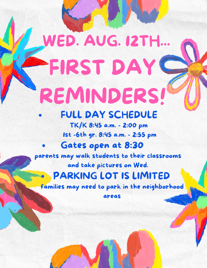 First day reminders.