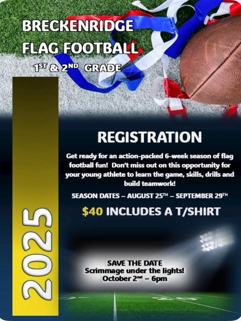 1st and 2nd grade flag football