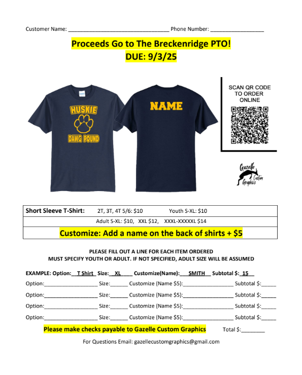 dawg pound order form