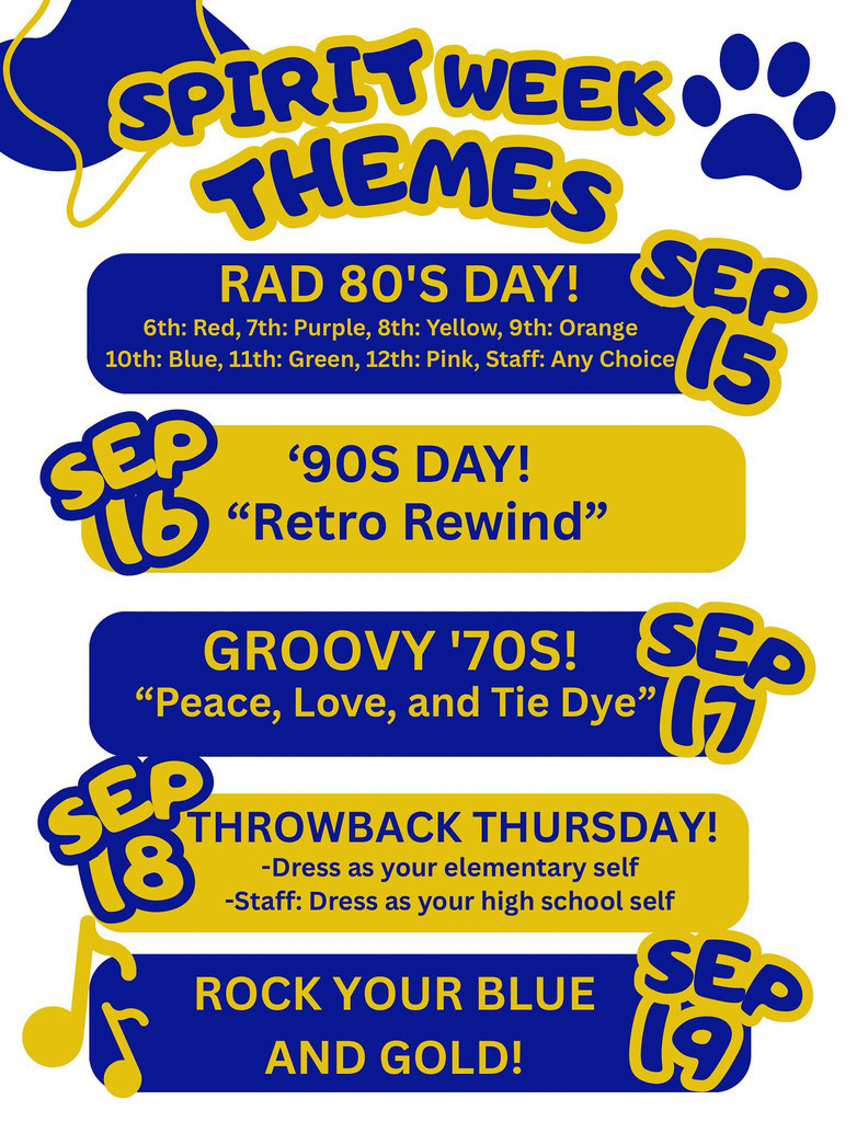 Spirit Week Themes