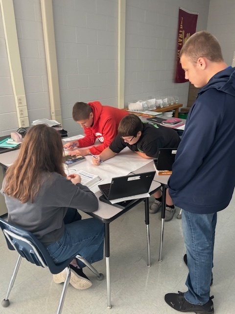Students working on Constitution day activities