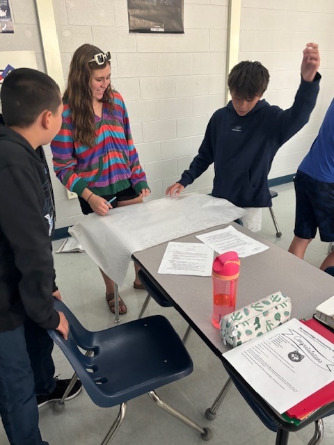 Students working on Constitution day activities