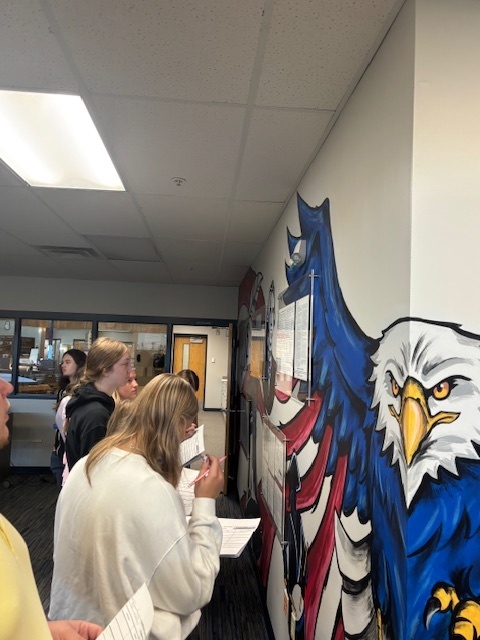 Students working on Constitution day activities
