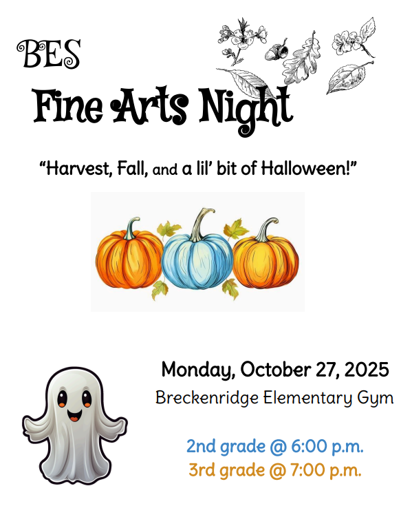 Fall Fine Arts Night Poster - October 27