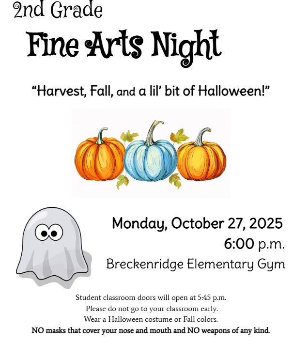 2nd grade fine arts night