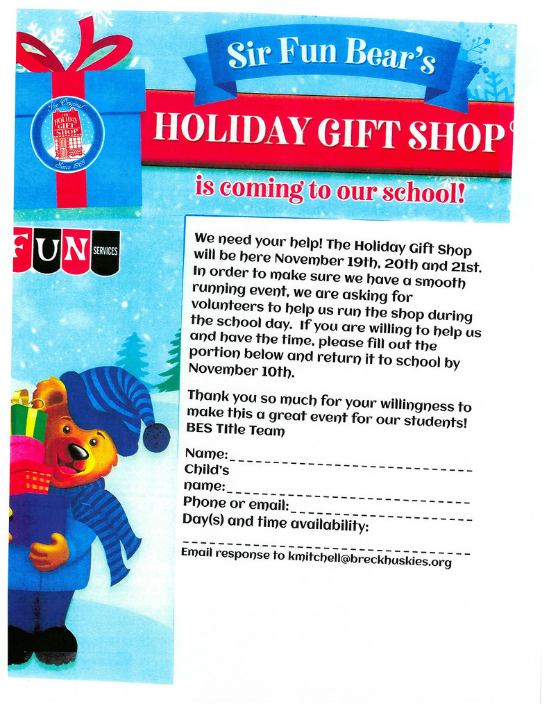 Holiday gift shop
