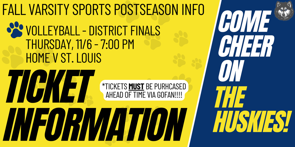 Volleyball District ticket info