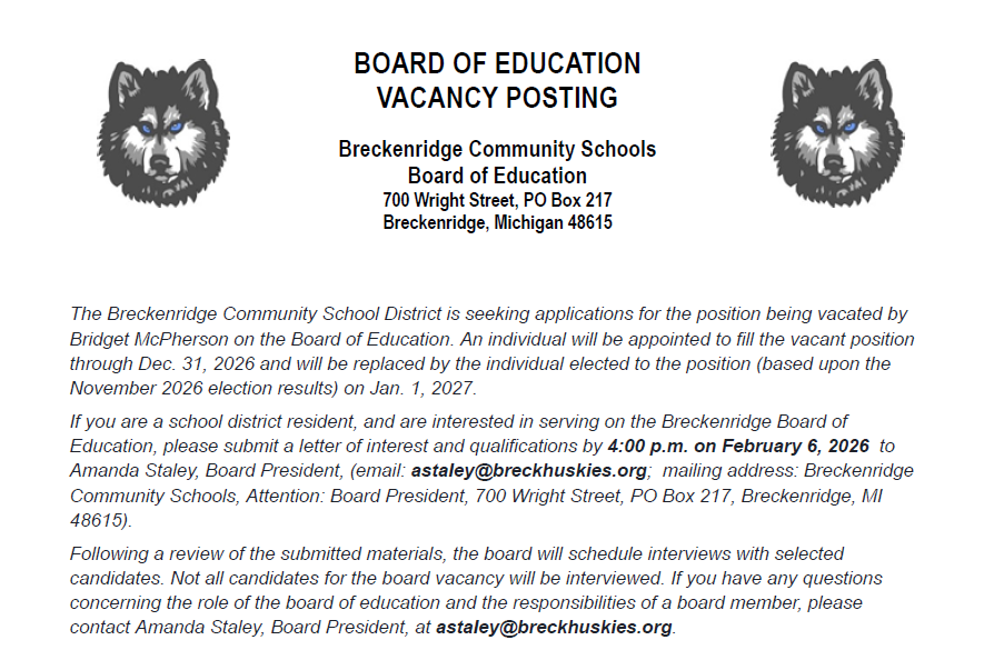 board of education  vacancy