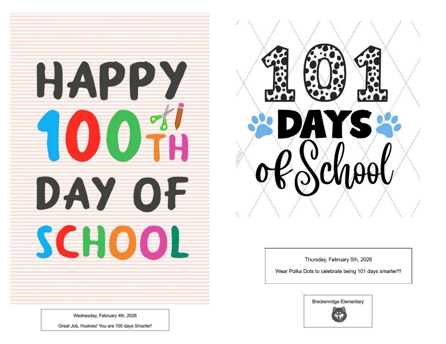 100th day and 101 day of school