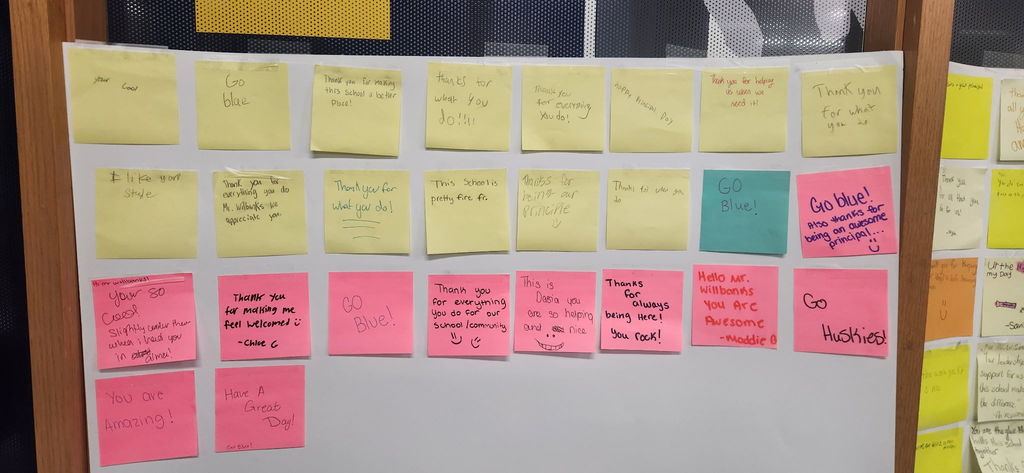 principal appreciation sticky notes