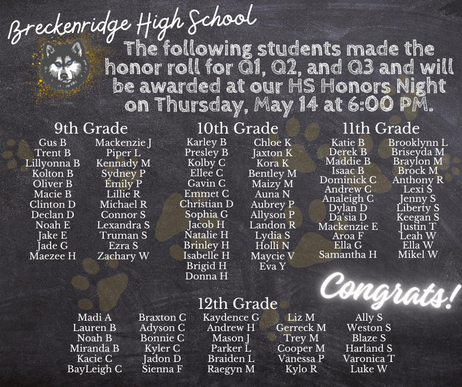 High School Honor Roll