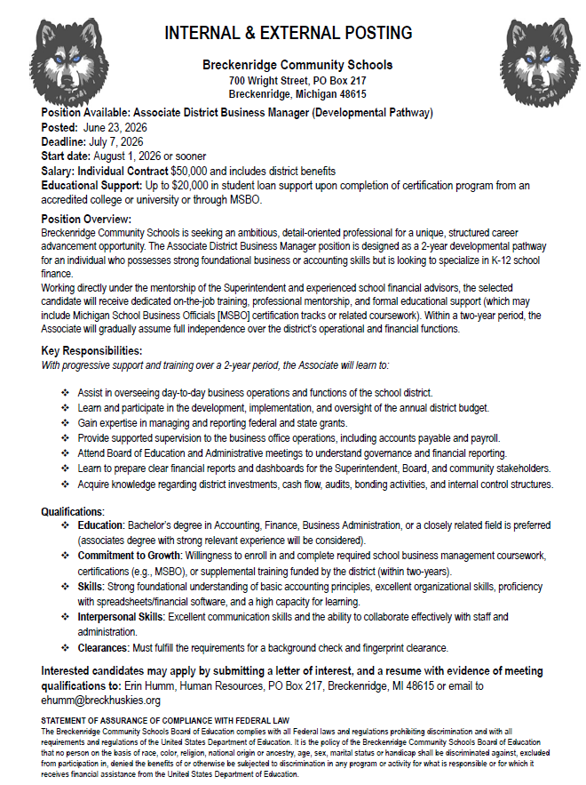 Associate Business Manager