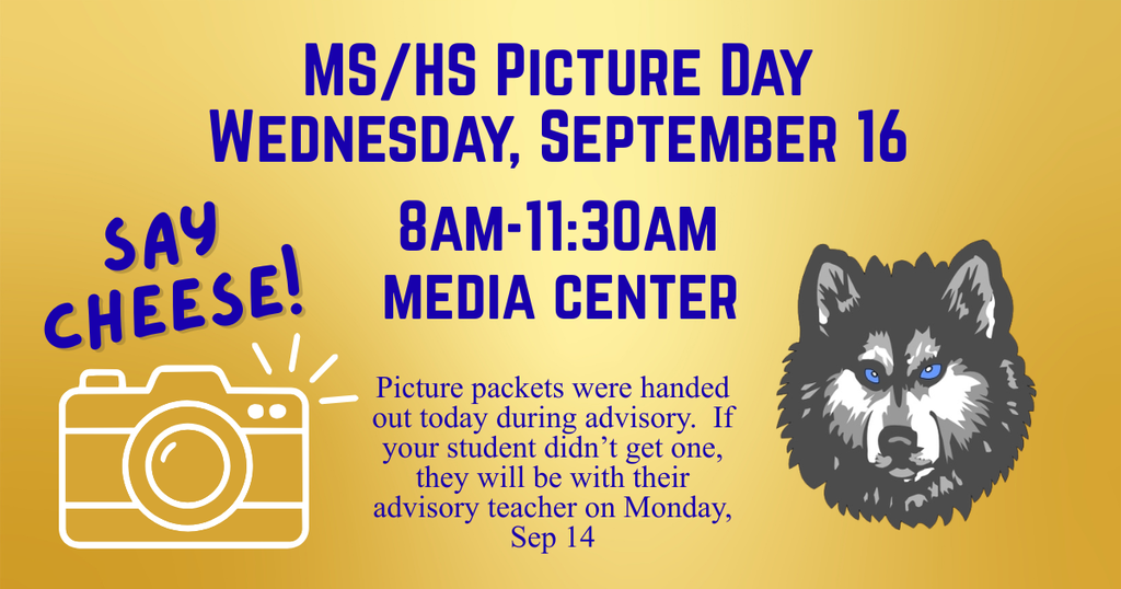 Picture Day Wednesday Sep 16