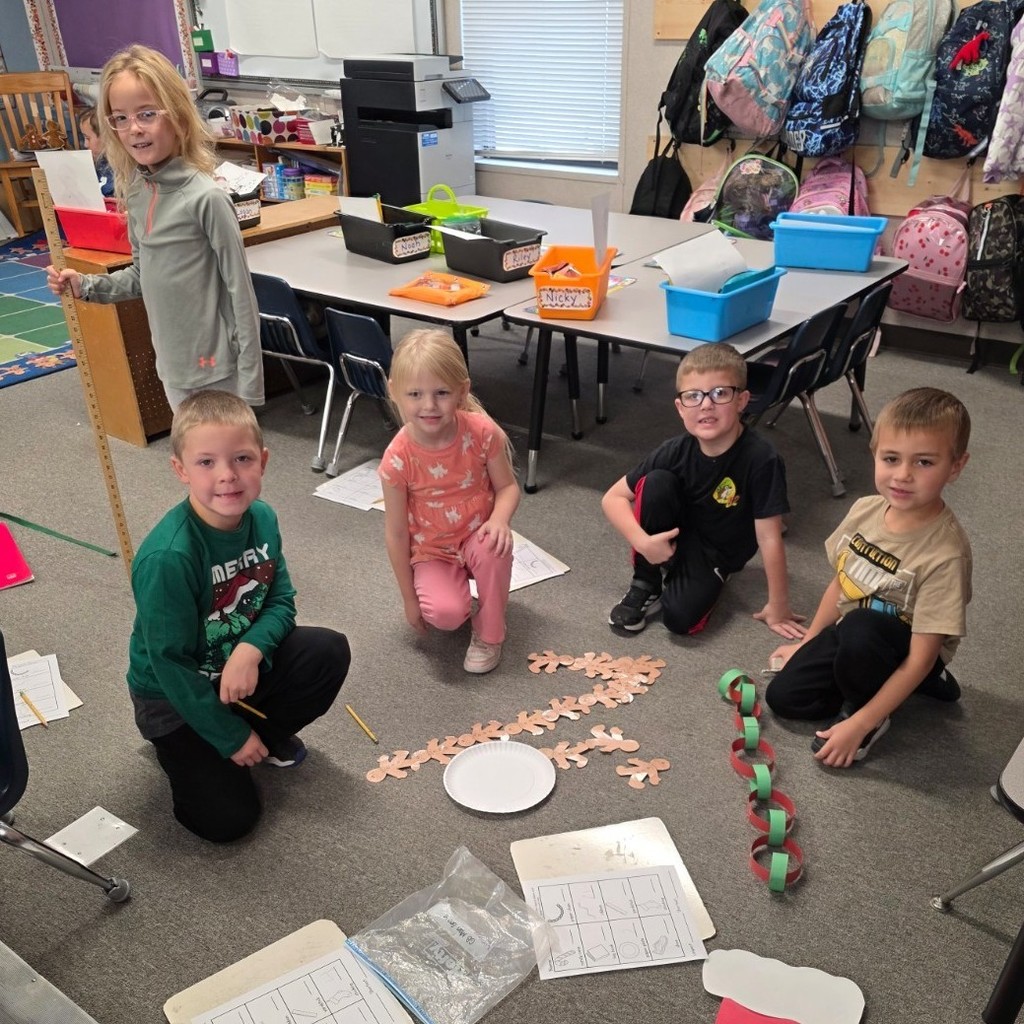 Measure the object with non-standard units - gingerbread men.