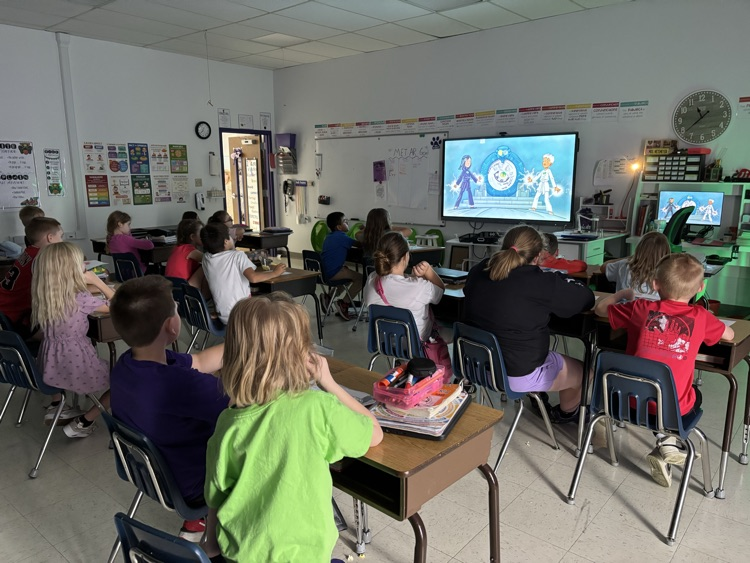 enjoying the preview with popcorn 