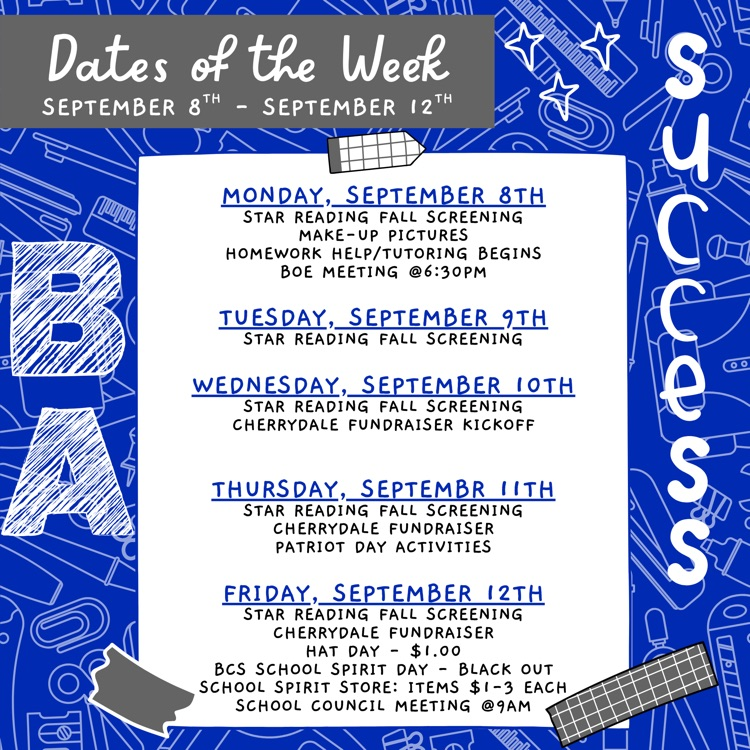 ba dates of the week