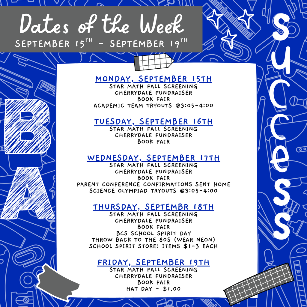 ba dates of the week