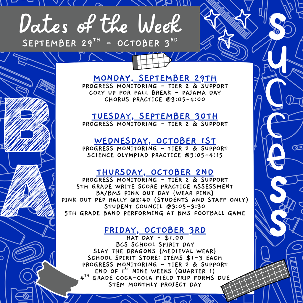 dates of the week