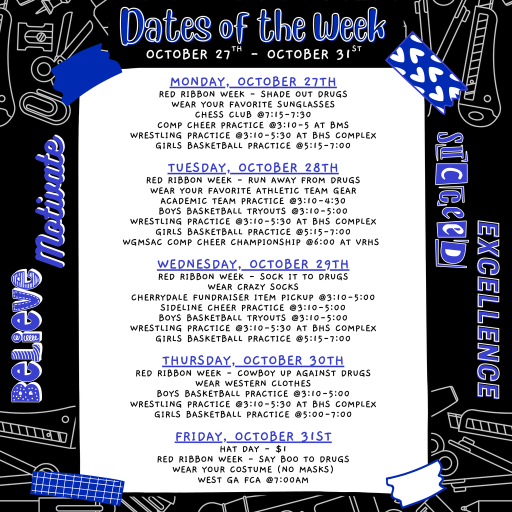 dates of the week