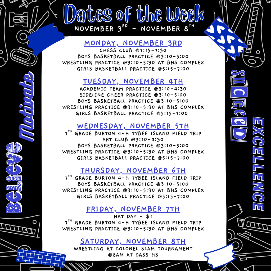 dates of the week