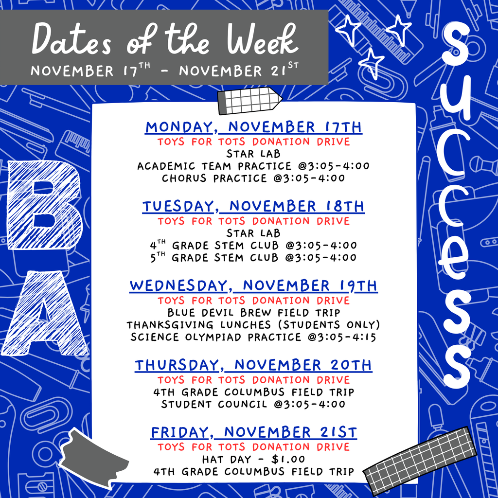 dates of the week