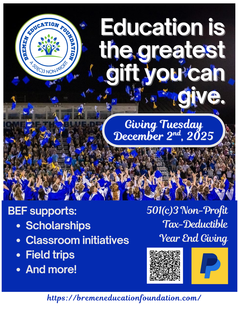 Bremen Education Foundation- Giving Tuesday- tax deductible donations