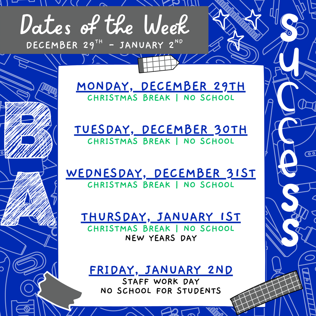 dates of the week