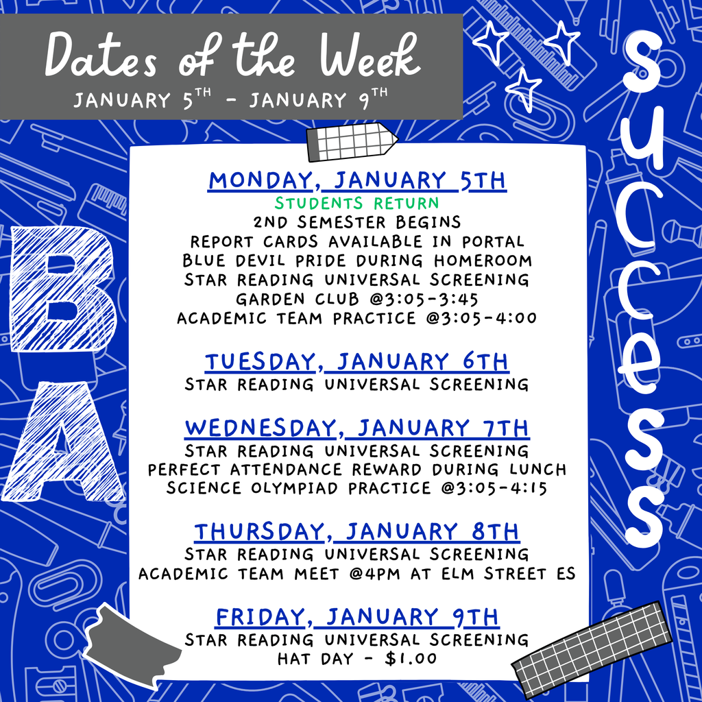 dates of the week