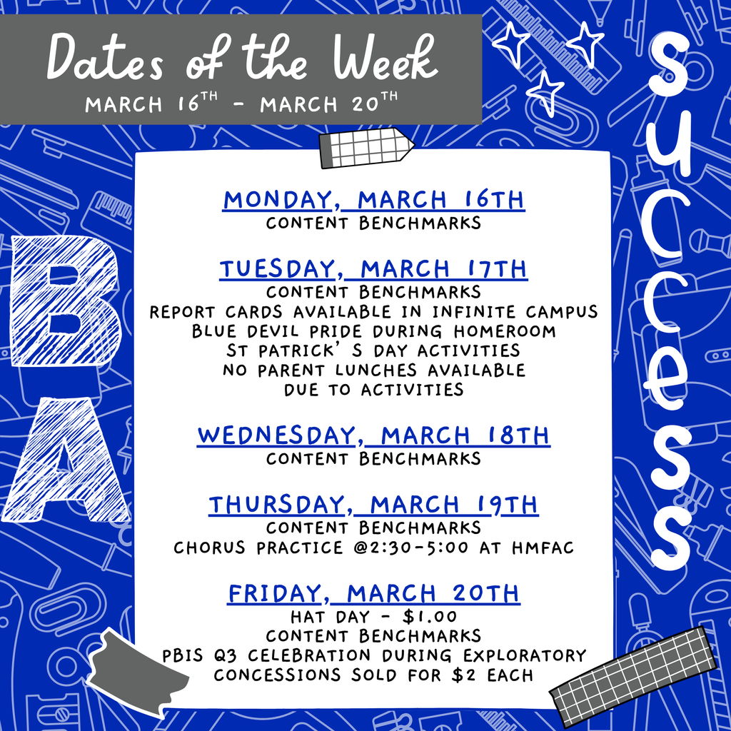 dates of the week