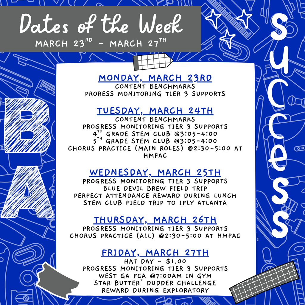 Dates of the week
