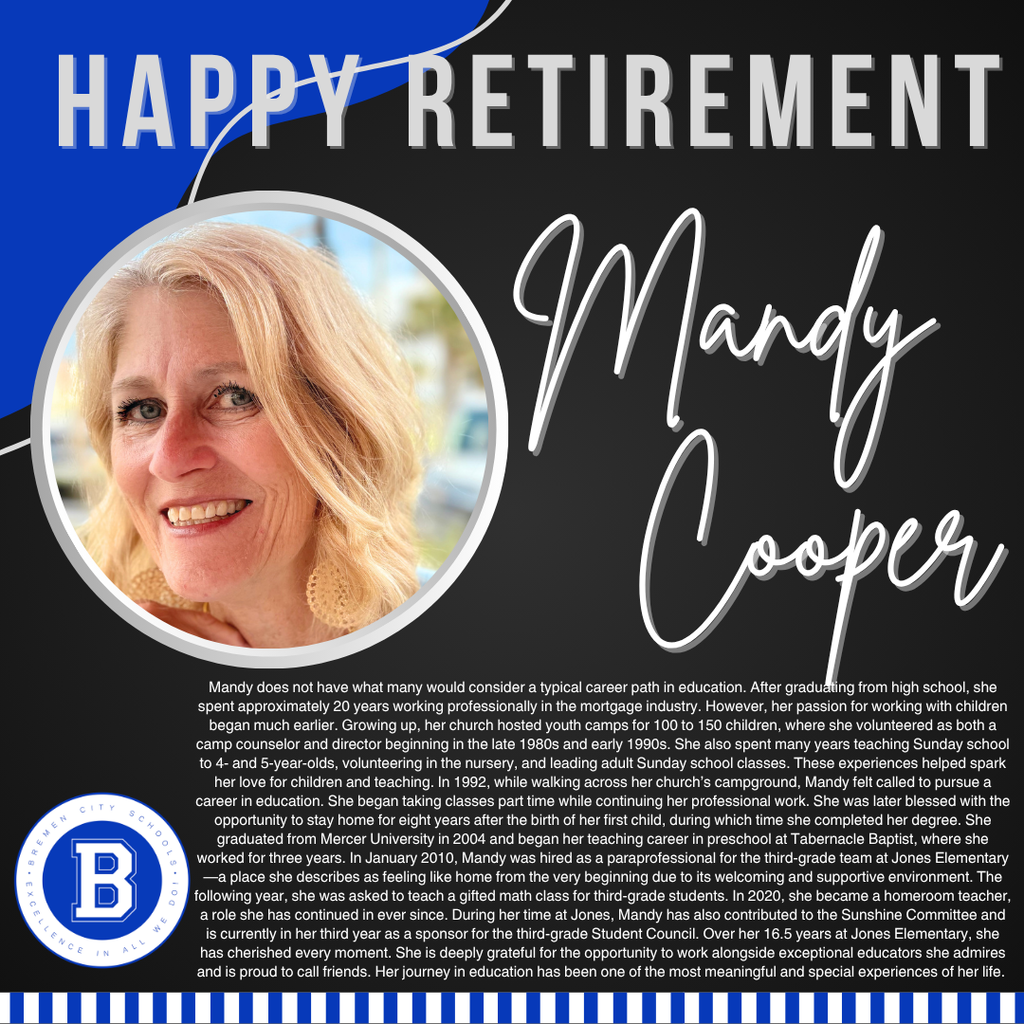Mandy cooper retirement