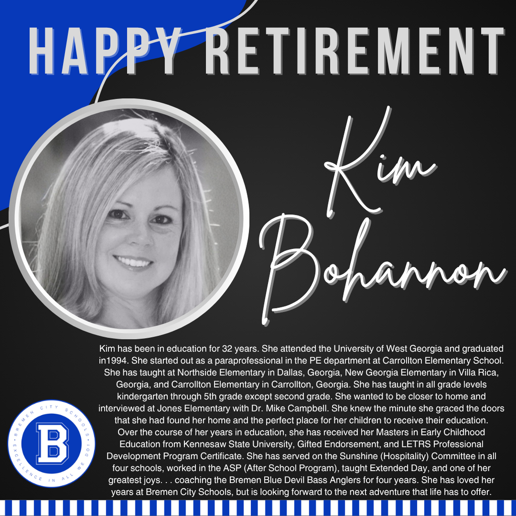 Kim Bohannon retirement