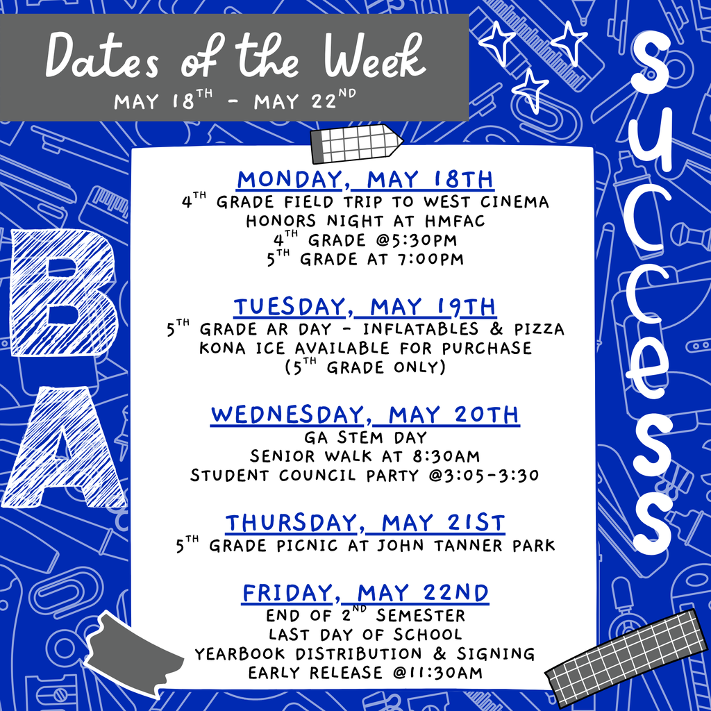Dates of the week