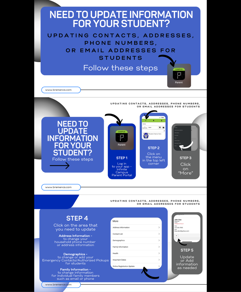 updating info in infinite campus