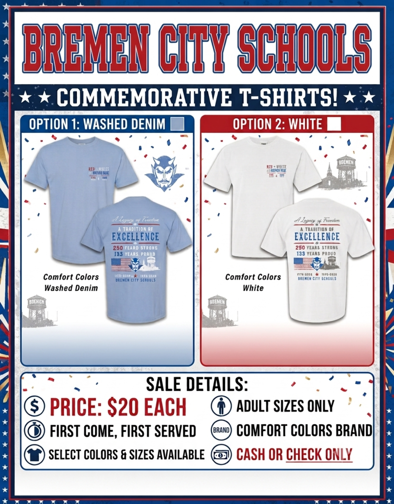 bcs red white blue shirts