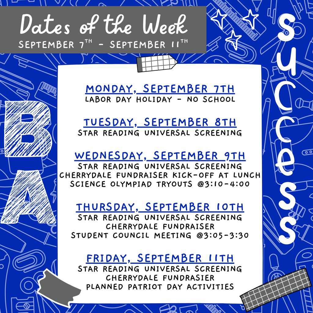 dates of the week