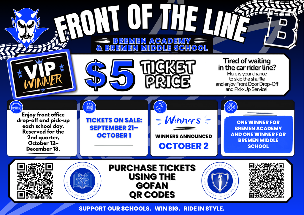 front of the line
