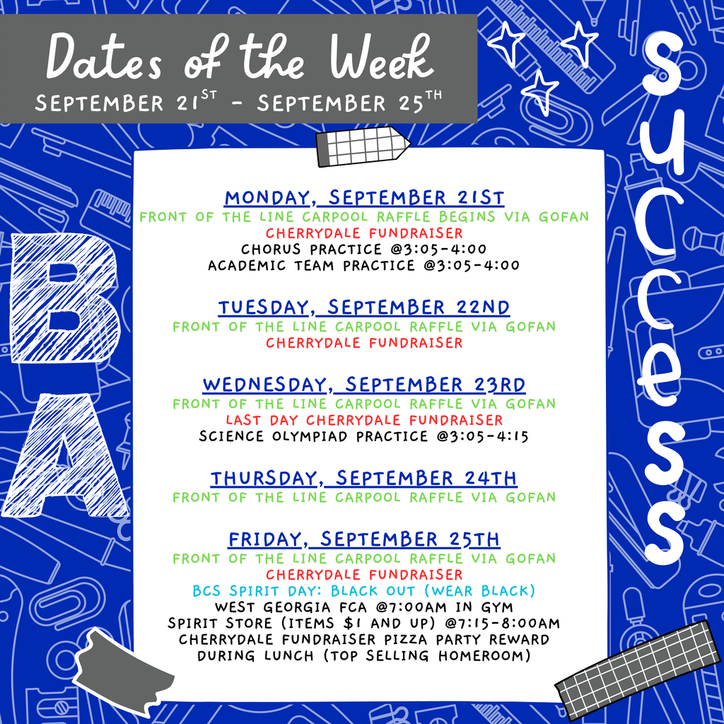 dates of the week