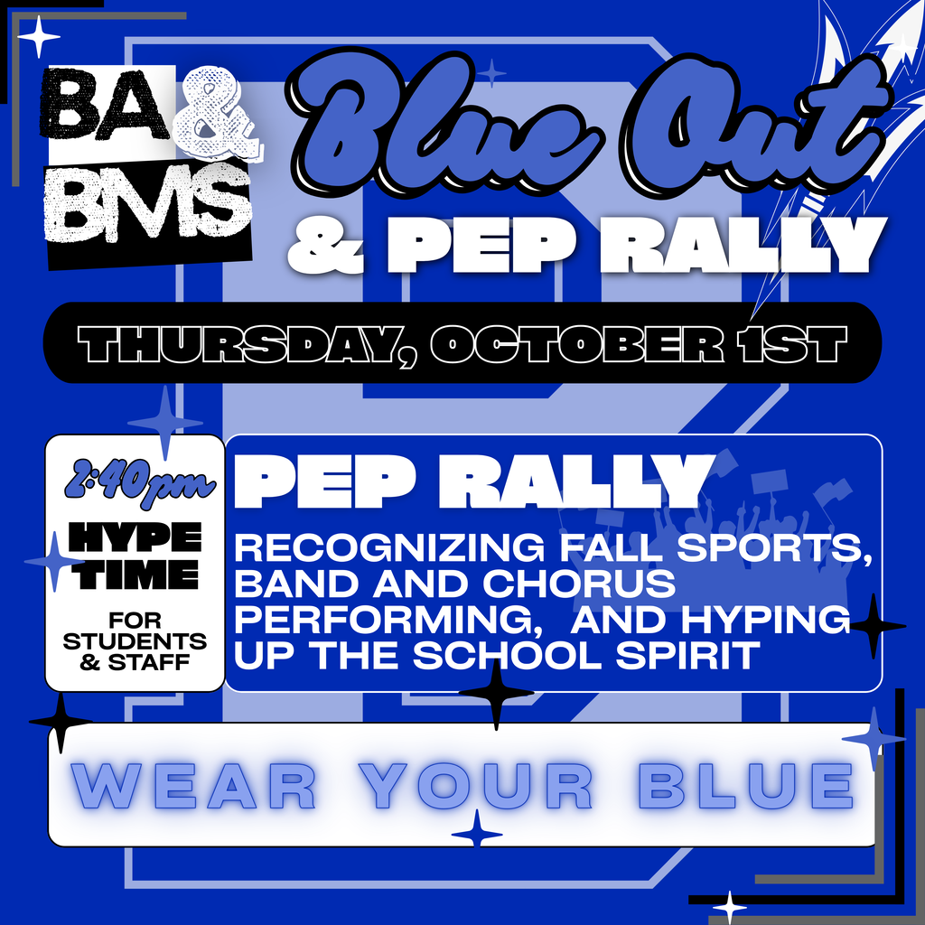 blue and pep rally
