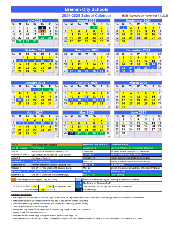 School Calendars