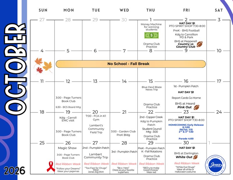 October Calendar