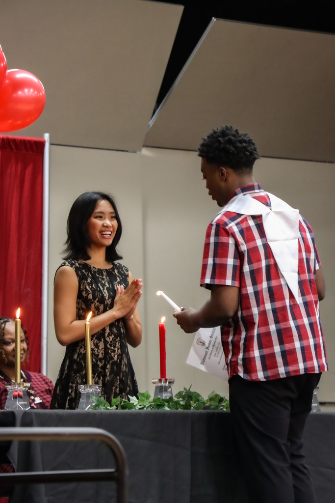 NHS president commemorating new inductee