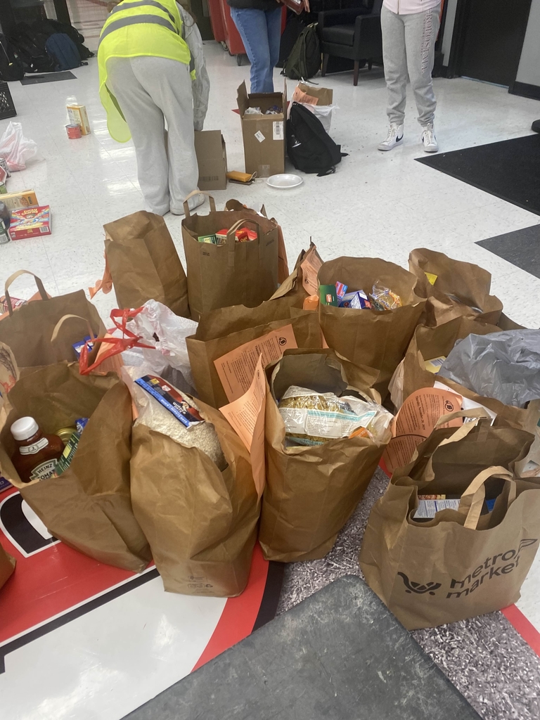 Bags of food for food drive