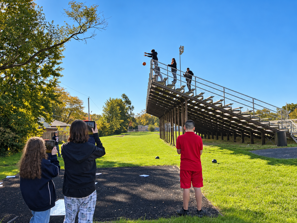 Mr. Wick’s Physics students put gravity into action by dropping sports balls in a free fall experiment! 