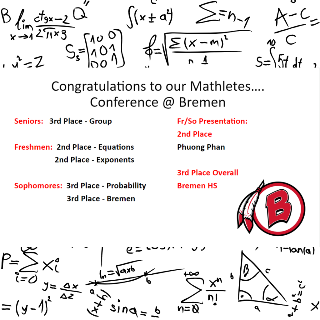 Mathletes - 3rd in Conference